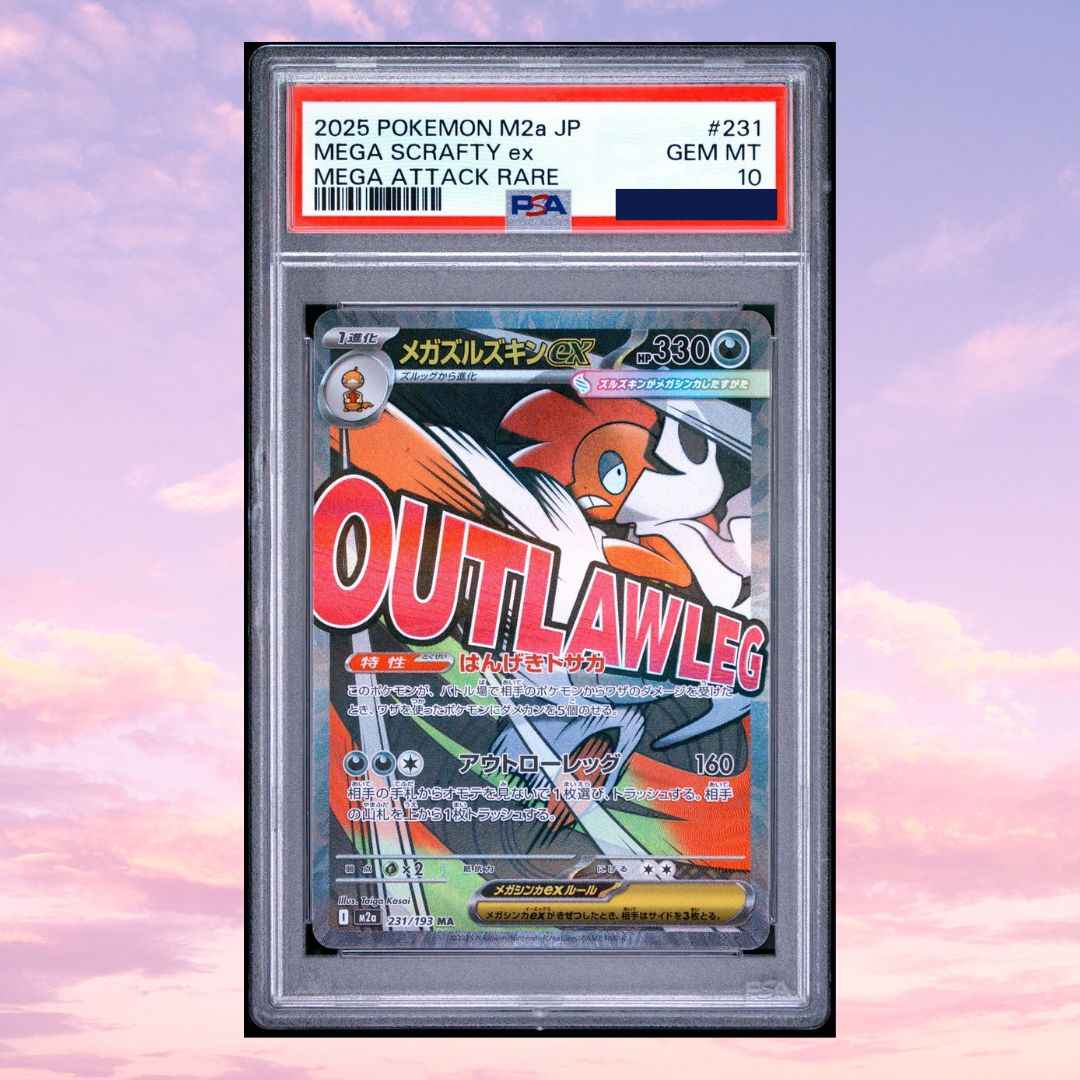 scrafty pokemon cards 2025 JPN M2a-Mega Dream EX Mega EX #231 JPN Mega AR PSA 10 Packing:Box (24Pack) Lorcana - Azurite Sea Premium Deck Series: Fire and Lightning the Defending Pokemon cant