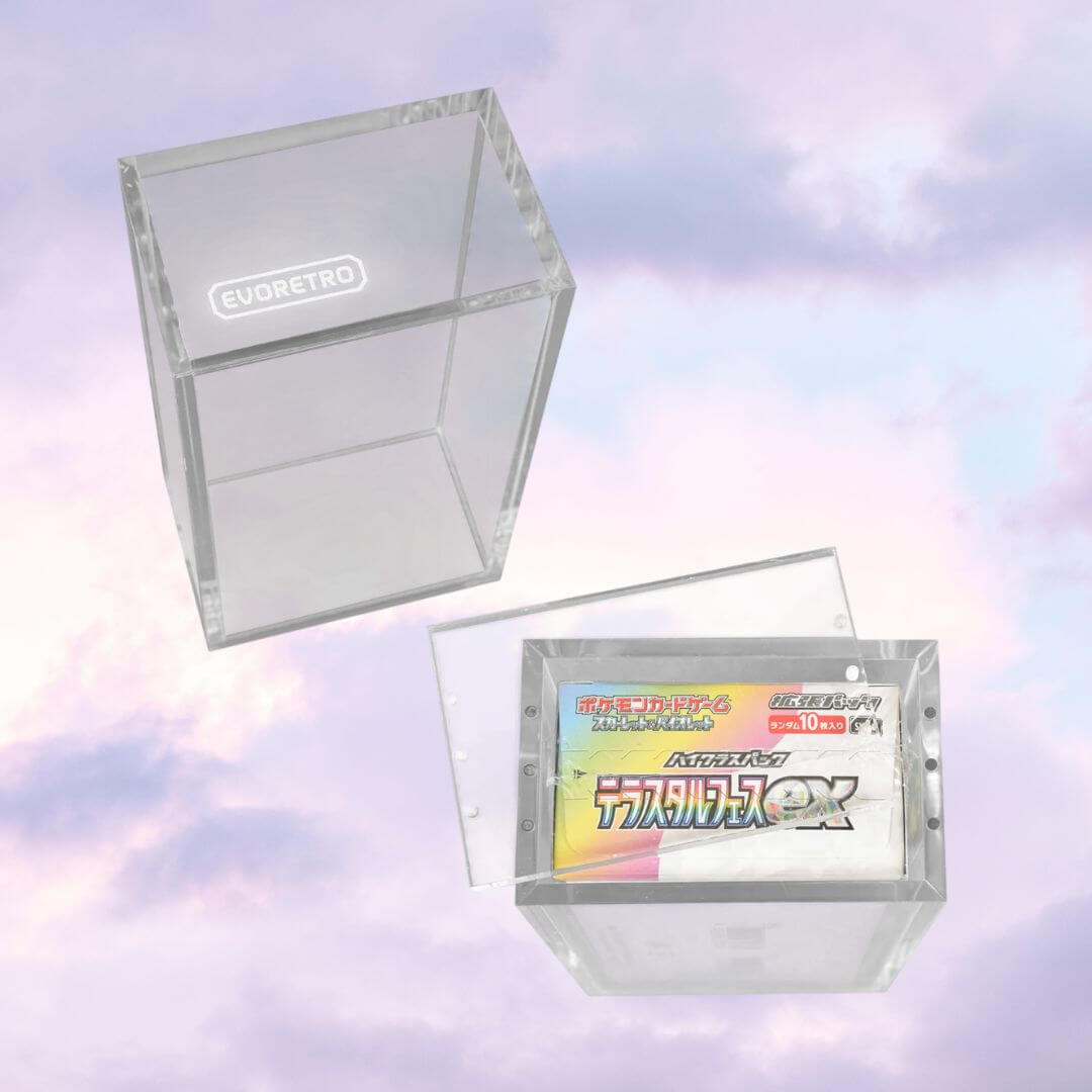 EVORETRO Acrylic Case Magnetic Display Japanese Small Booster Box - Keef's Cards