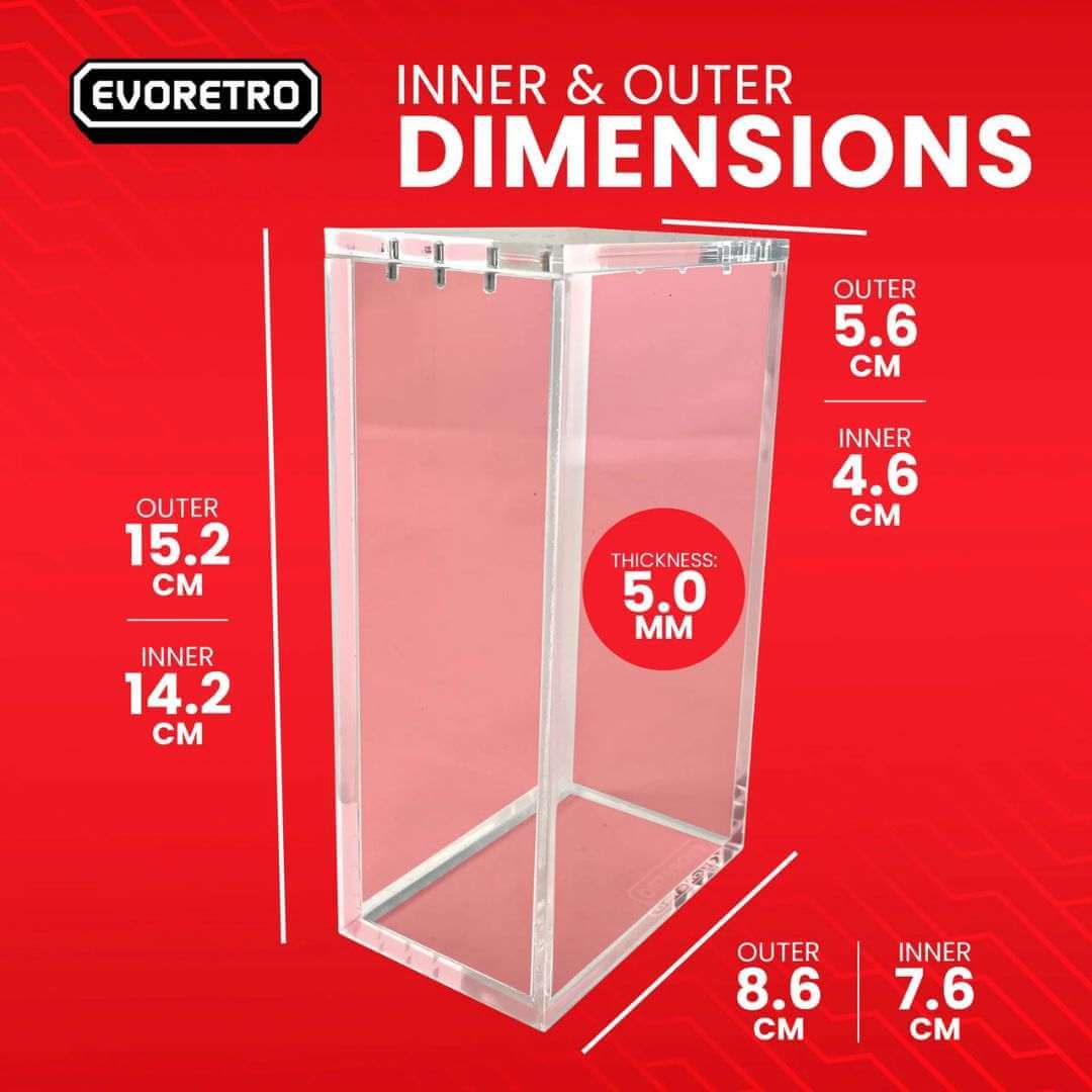 EVORETRO Acrylic Case Magnetic Display Japanese Small Booster Box - Keef's Cards