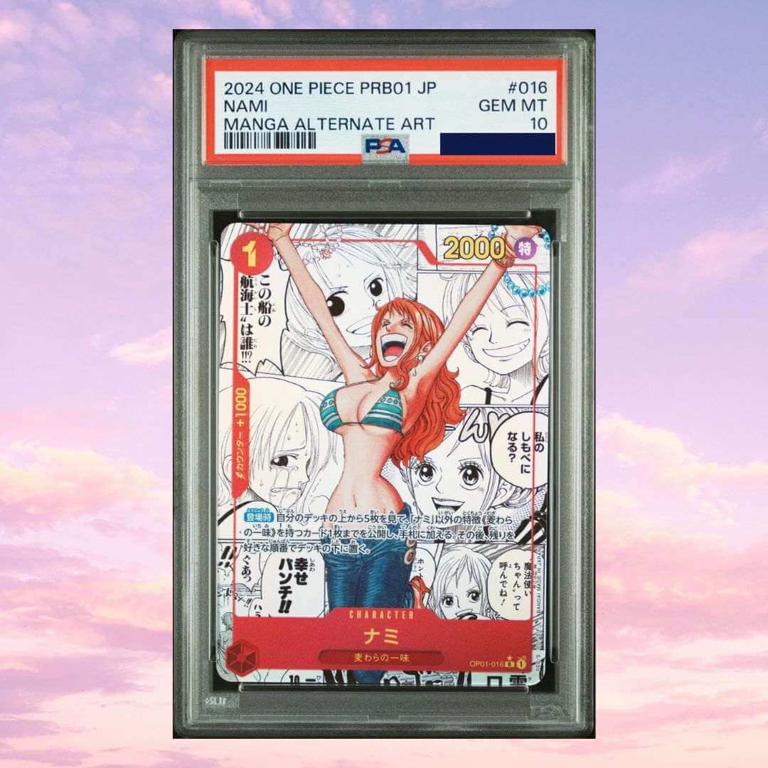 One Piece Nami OP01-016 Manga Alt Art Japanese PSA 10 - Keef's Cards