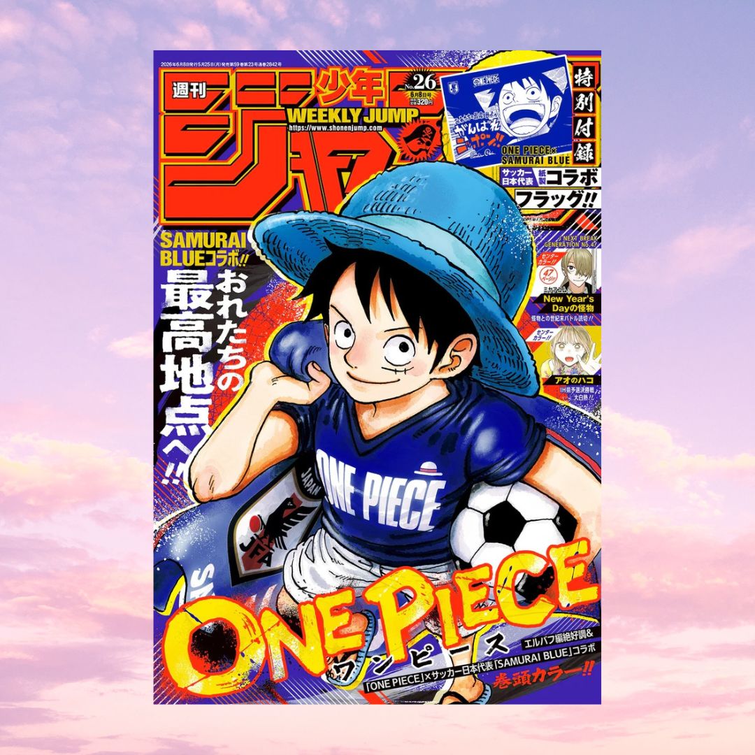 One Piece Weekly Shonen Jump 2026 Vol. 26 JAPAN SAMURAI BLUE Soccer World Cup