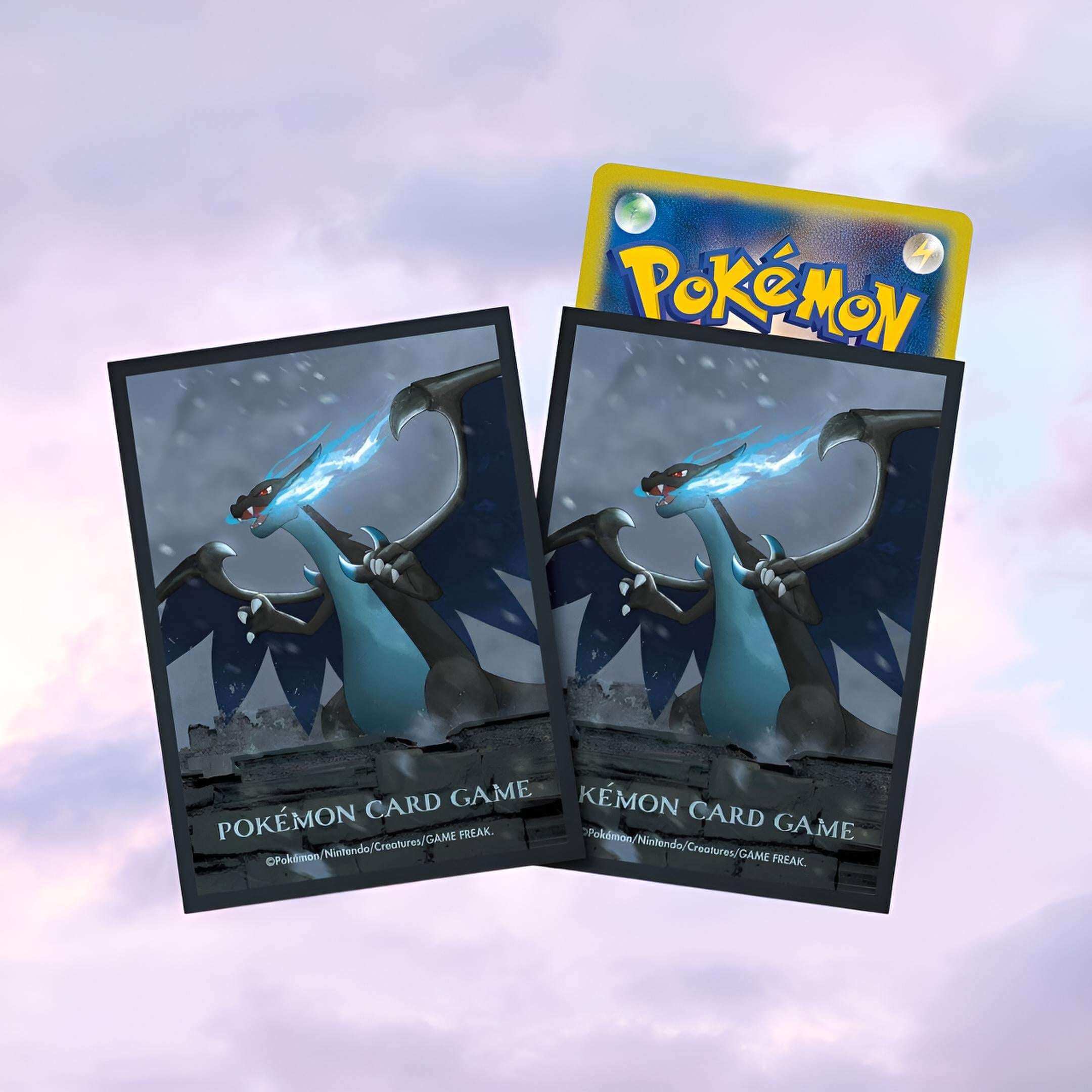 Pokemon Center Original TCG Deck Sleeves Mega Charizard X Old Castle - Keef's Cards