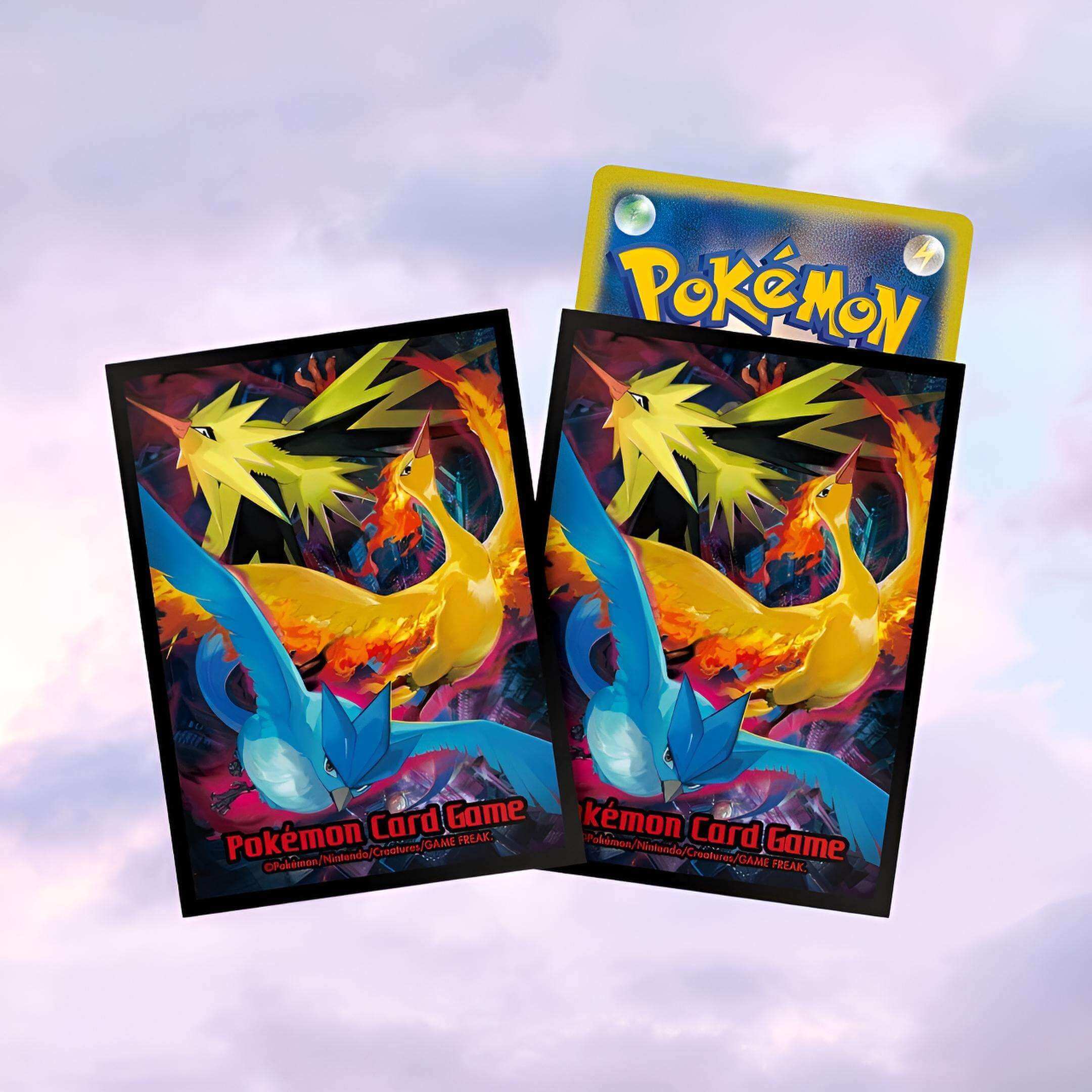 Pokemon Center Original TCG Deck Sleeves Moltres Zapdos Articuno - Keef's Cards