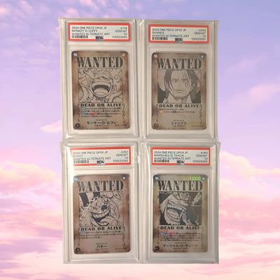 One Piece Sequential Number Set Wanted Buggy Shanks Teach Luffy Japan PSA 10