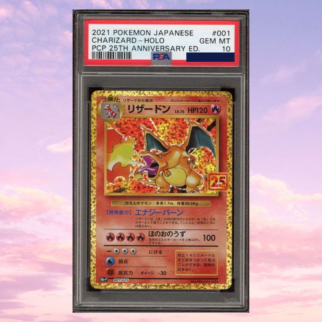 Pokemon Charizard #001 25th Anniversary Japanese PSA 10