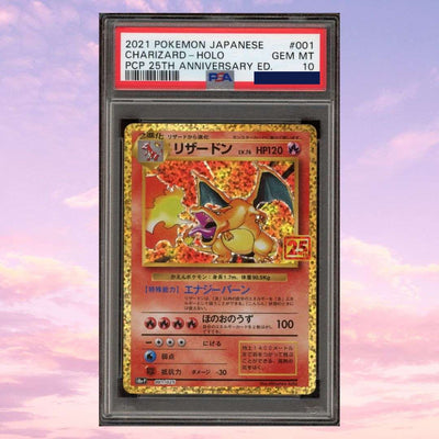 Pokemon Charizard #001 25th Anniversary Japanese PSA 10