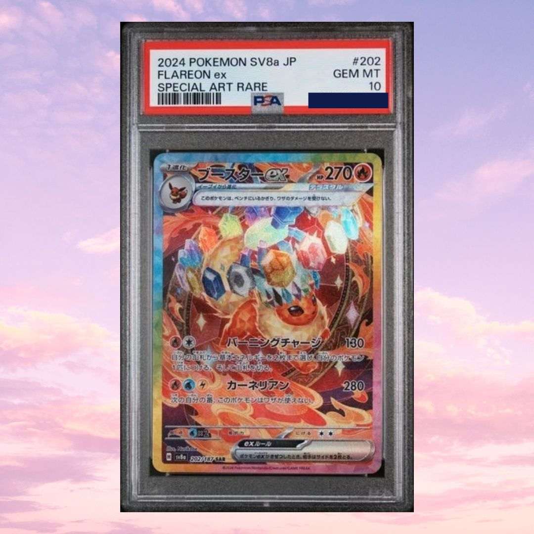 Pokemon Flareon ex #211 Terastal Festival EX Japanese PSA 10
