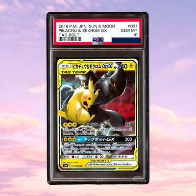 Pokemon Pikachu & Zekrom GX #31 Tag Bolt Japanese PSA 10