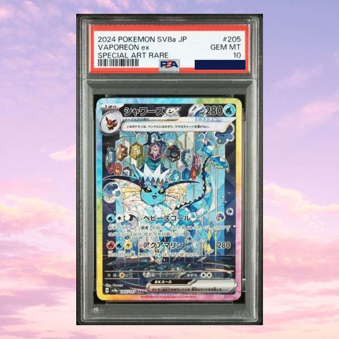 Pokemon Vaporeon ex #205 Terastal Festival EX Japanese PSA 10