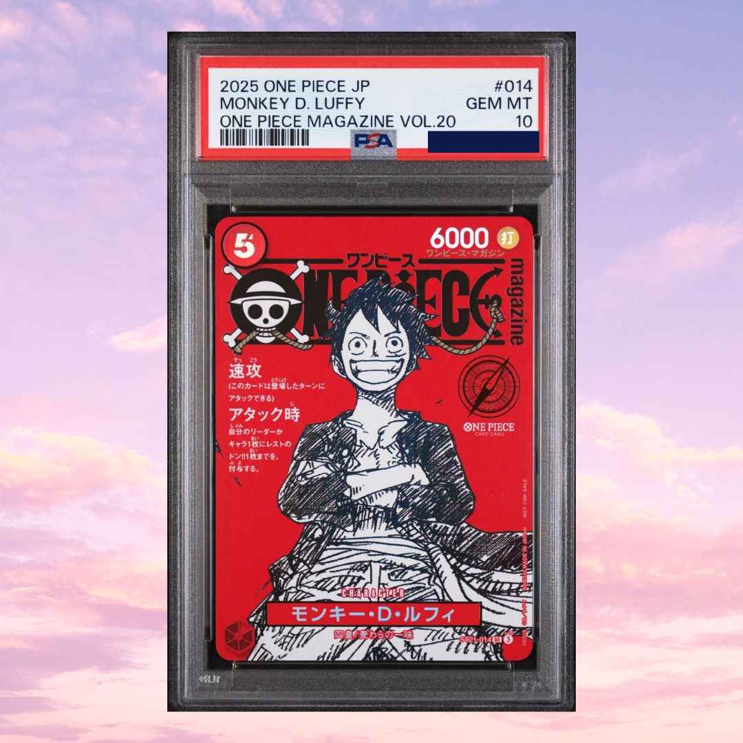 One Piece Monkey D. Luffy 2025 Magazine Vol 20 Promo Japanese ST21-014 SR PSA 10